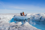 Researchers on ice caps